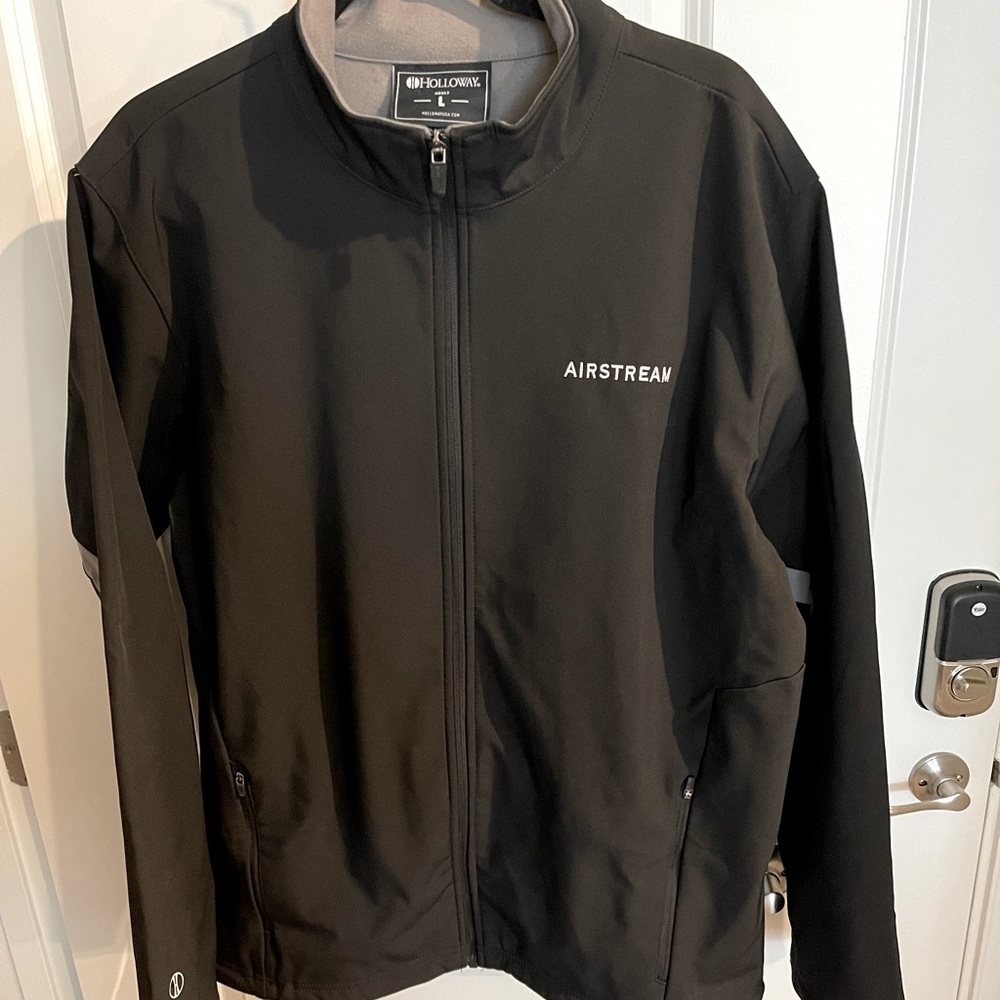 —SOLD—Airstream Fleece Lined Jacket Size Large, Black